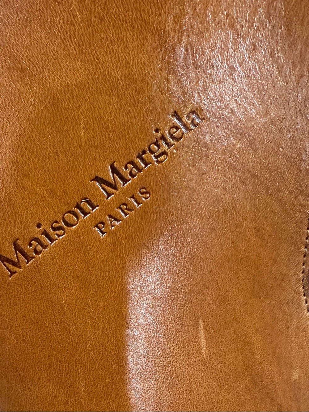 Maison Margiela Tabi Wood Sole Platform Brown Leather Mule Sandal Heels EU40 US9 - Picture 8 of 16